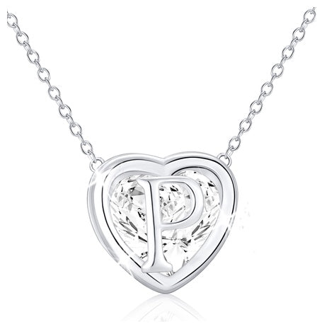 18K Gold Plated Heart Initial Necklace (All ABC's)