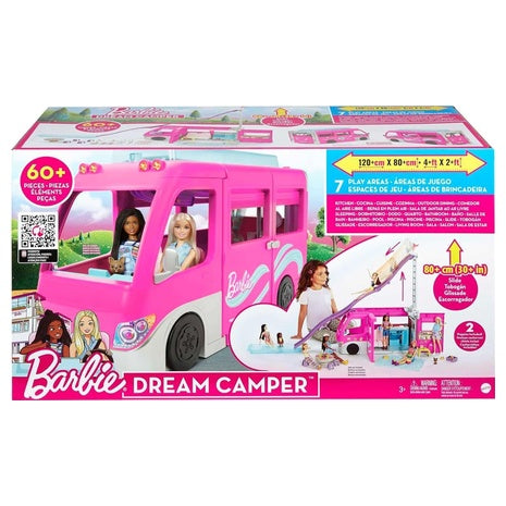 Barbie Dream Camper Playset with Slide & 60 Accessories
