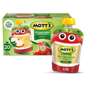 20 Mott's No Sugar Added Applesauce Pouches