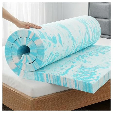 OLIXIS 2" Gel Memory Foam Mattress Topper (Twin)