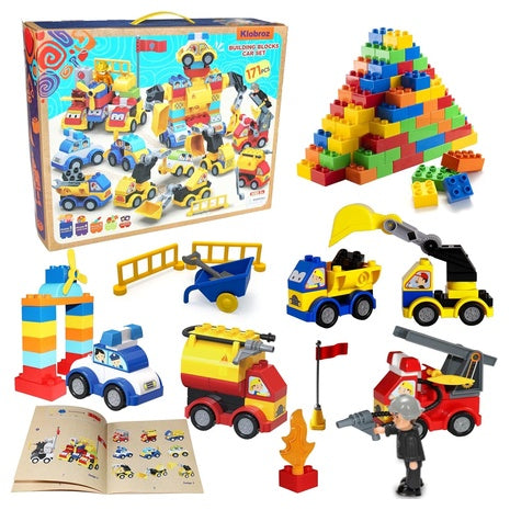 171-Piece Toddler Building Blocks Car Set