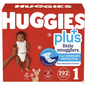 Sizes 1-2 Huggies Plus Little Snugglers, 174-192 Diapers