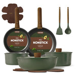 15-Piece Carote Nonstick Cookware Set with Detachable Handles