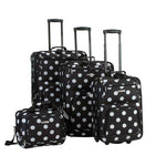 4-Piece Rockland Polka Softside Upright Luggage Set