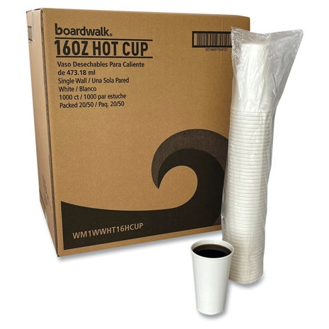 1,000-Pack Boardwalk 16oz Disposable Paper Hot Cups