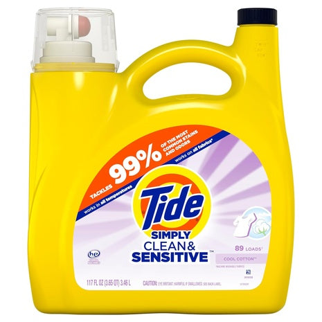 196 Loads of Tide Simply Clean & Sensitive Liquid Laundry Detergent
