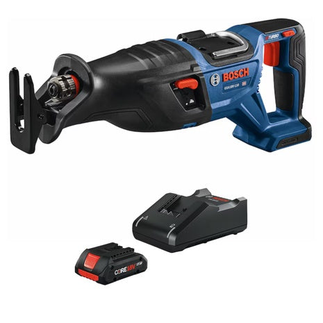 Bosch 18-Volt Variable Speed Brushless Cordless Reciprocating Saw + Bosch 18 -Volt Battery Kit