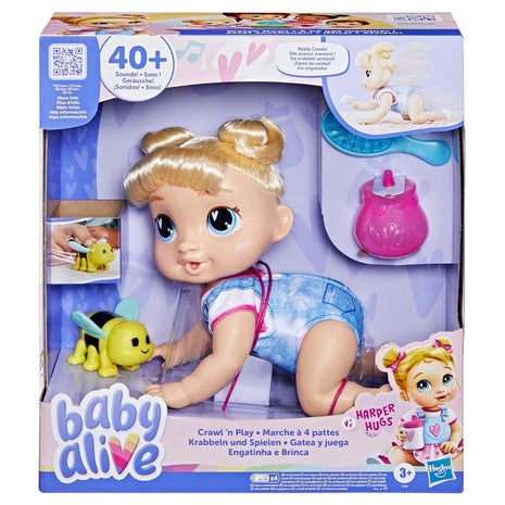 Baby Alive Crawl 'n Play Electronic Crawling Baby Doll Set