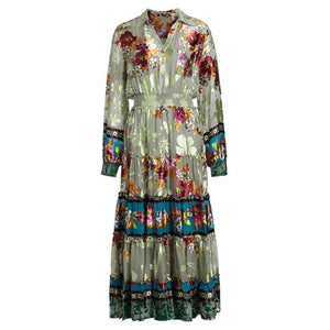 Floral Tiered Shirtdress