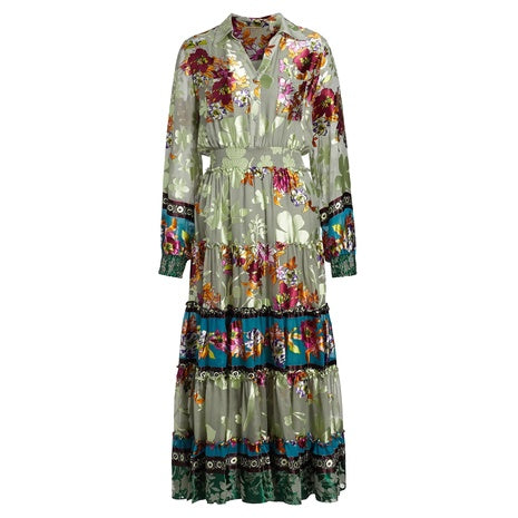 Floral Tiered Shirtdress