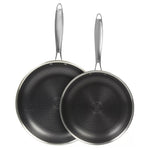 2-Piece Sedona Kitchen Glidesteel Stainless Steel Nonstick Frypan Set