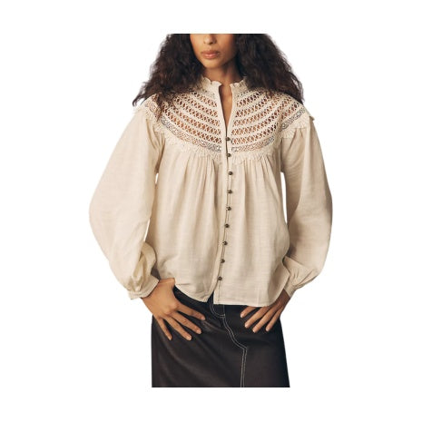 Lace Peasant Blouse