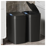 2-Pack Automatic 2.7 Gallon Bathroom Trash Can With Lid
