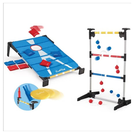 EastPoint 3-in-1 Cornhole Ladderball Bottle Smash Outdoor Game