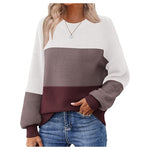 Women's Chunky Oversized Colorblock Knit Sweater (12 Colors)