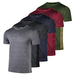 5-Pack Men's Active Athletic Dry-Fit Performance T-Shirts
