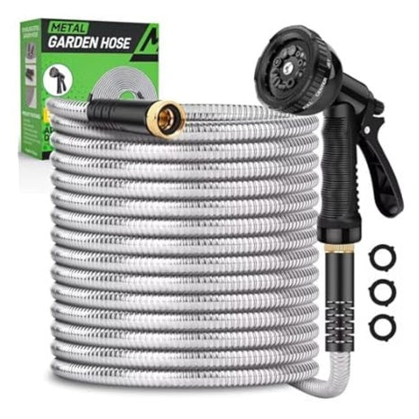 50ft Heavy Duty Garden Hose With 10 Functional Nozzles