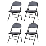 4 Pack Folding Chair with Sturdy Metal Frame