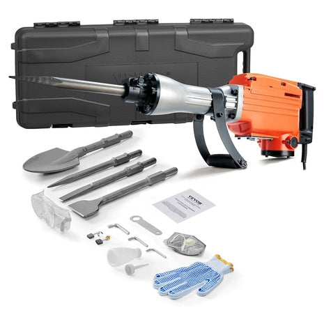 Vevor Heavy Duty Demolition Electric Jackhammer w/ Case