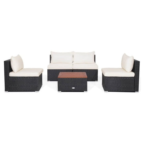 5-Piece Barara King Patio Conversation Table Chair Set