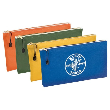 4-Pack Klein Tools Canvas Zipper Bags