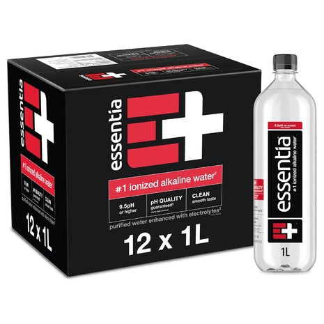 12 Bottles 1L Essentia Ionized Alkaline Water