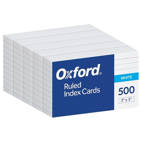 500 Oxford 3x5 Index Cards