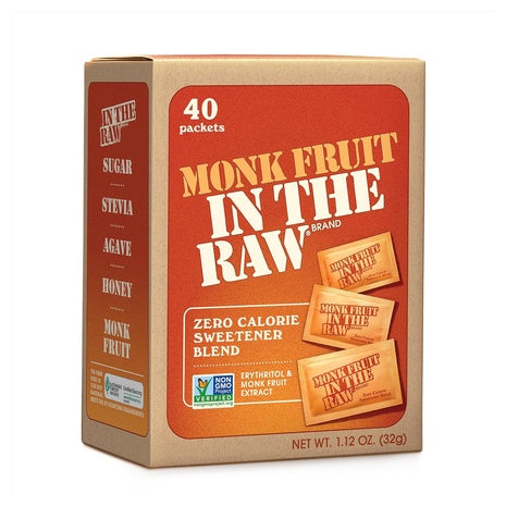 40 Monk Fruit In The Raw Sweetener Packets