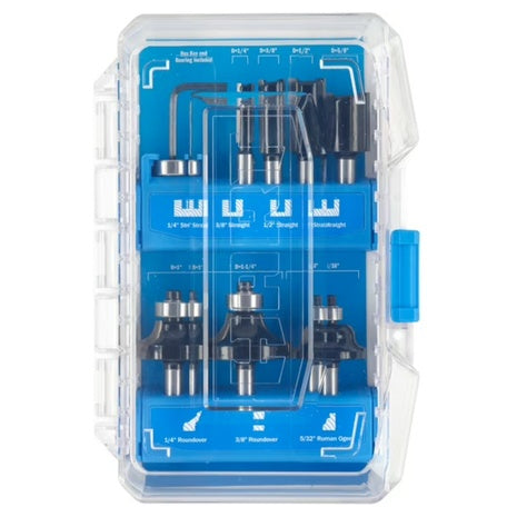 HART 7-Piece Decorative Router Bit Set With Modular Storage Case