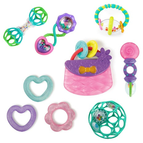 9-Piece Bright Starts Everything Nice Teething Toy Set