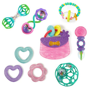 9-Piece Bright Starts Everything Nice Teething Toy Set