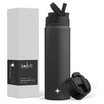 Triple Insulated Water Bottle with Straw Lid AND Flip Lid
