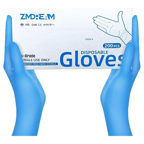 200 Blue Nitrile Powder Free Gloves
