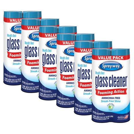 6-Pack Sprayway Glass Cleaner