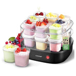 Nutrichef 17-Cup Automatic Yogurt Maker Reusable Cups & Lids