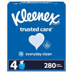 4 Cube Boxes Kleenex Trusted Care Facial Tissues
