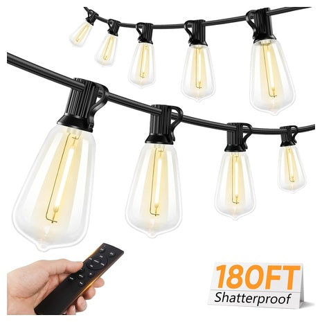 180-Ft Outdoor Waterproof LED String Lights