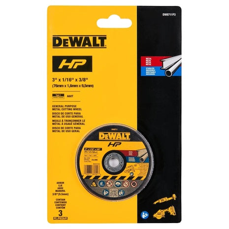 3-Pack Dewalt 3IN Bonded Cutting Wheel (DW8711P3)