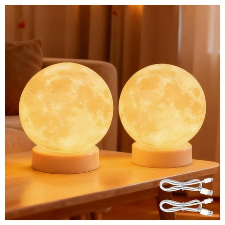 2 Rechargeable Moonlight Lamps