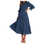 Women's Ruched Bodice Tiered Maxi Dress