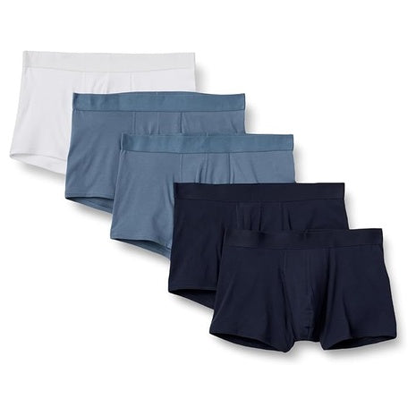 5-Pack Men's Cotton Jersey Boxer Briefs (4 Colors)