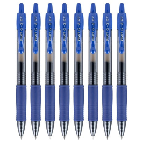 8-Pack Pilot G2 0.7mm Blue Gel Pens