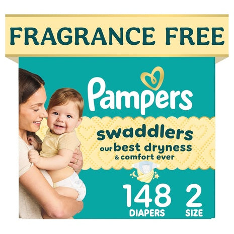 148 Pampers Swaddlers Size 2 Diapers