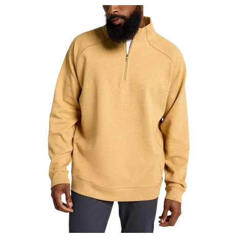 VRST Men's Recharge Pebble Fleece 1/4-Zip Pullover (Palomino Gold Heather)