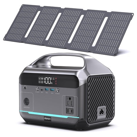 Portable Power Station with 40W Solar Panel