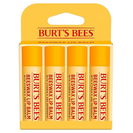 4-Pack Burt's Bees Moisturizing Beeswax Lip Balms