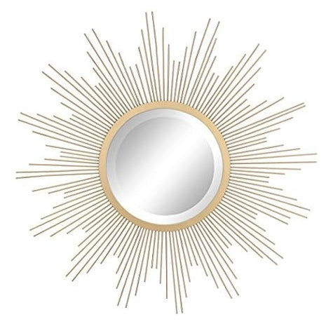 23" Stonebriar Round Metal Antique Starburst Hanging Wall Mirror
