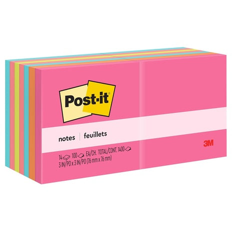 14 Pads Post-it Notes (3" x 3")