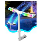 Kompoll Solar Pool Fountain W/ 10-Color 4-Mode LED Lights