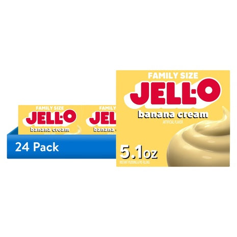 24-Pack Jell-O Banana Cream Instant Pudding Mix